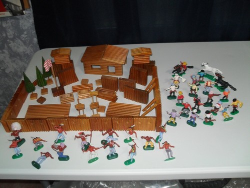 Vintage wooden fort with - vintage,