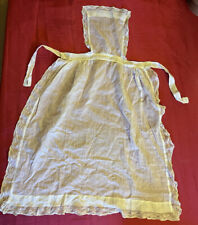 Victorian/Edwardian Lawn Cotton, Lacy Apron, Pinafore, Outer Dress. Small.