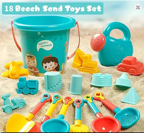 18pcs kids beach - toy, sand