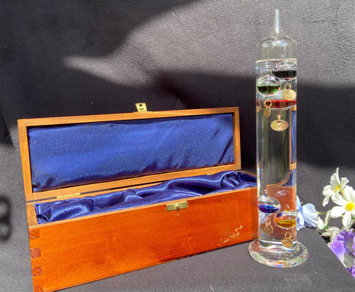 Glass galileo thermometer 32cm - glass,