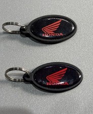 2 X GENUINE HONDA MAIN DEALER MOTOR BIKE CYCLE KEY FOB KEYRING RUBBER EDINBURGH