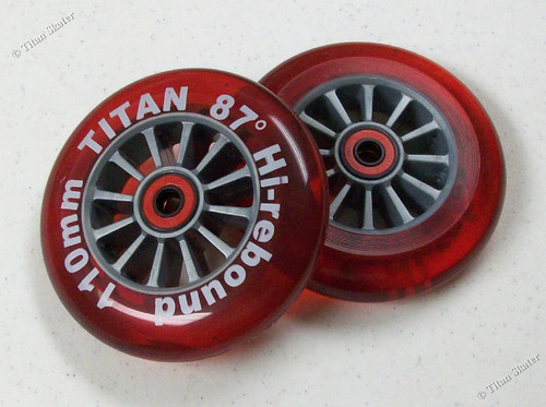 110mm red scooter wheels with - 110mm,