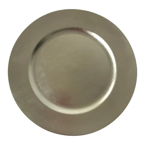 Foil charger plate - plate, silver