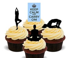 Yoga Edible Cupcake Toppers