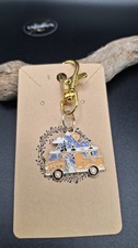 Camper van charm keyring