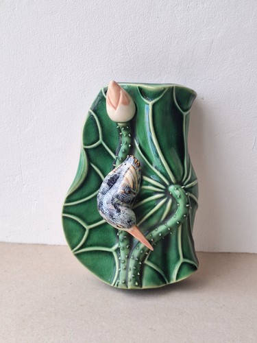 Majolica style kingfisher - majolica,