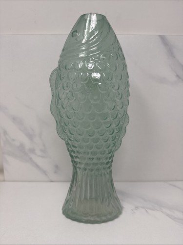 Green blue fish vase - place, &