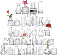 Glass Bud Vases x36PCS Small Flower Vases for Wedding Centerpiece Table 