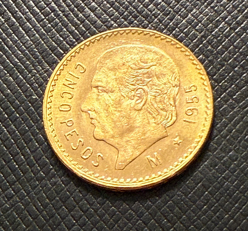 Mexico 1955 gold pesos - 1955, unc