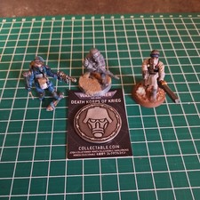 Warhammer Coin  & 40k Death Korps of Krieg 3 Figs (2 Metal +1 Plastic) 