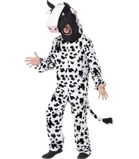 Adult Unisex Cow Costume Black & White Bodysuit One Size - NEW SEE PICS