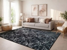 Marble Effect Rug Large Soft