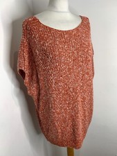 BNNT Anthropologie Pilcro Knit Tunic Tee jumper top M NEW drape knit orange red