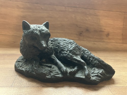Bronze effect resin fox - bronze,