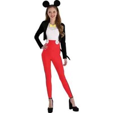 Disney Womens Adult Mickey Mouse Halloween Costume Sexy Jumpsuit Several Sizes