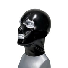 Men Latex Rubber Hood Mask