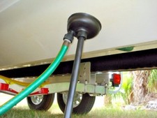 Inboard motor flusher boat