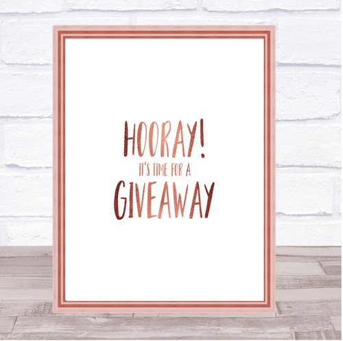Hooray quote print poster - poster, rose