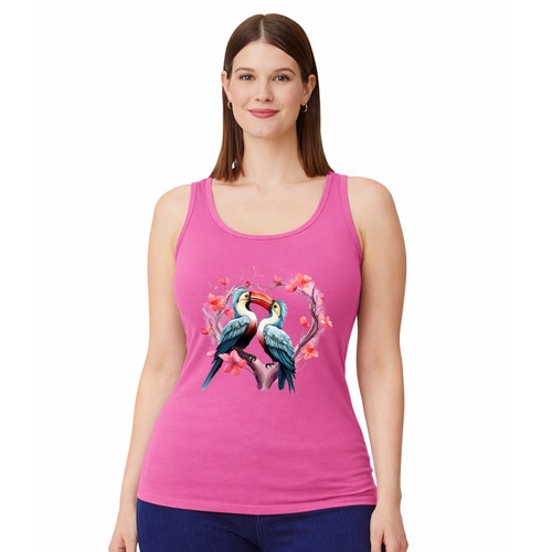 Toucan lovebirds womens vest - toucan,