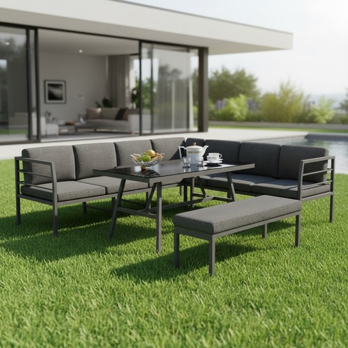 Dining set aluminium - set,