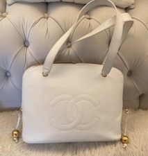 Chanel White Caviar Leather