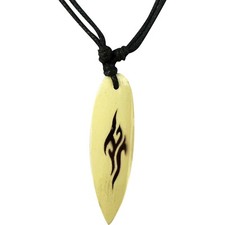 Wooden surfboard pendant - wooden,