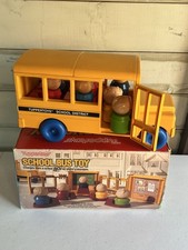 Vintage Tupperware TupperToys School Bus School Toy Classroom Complete 1987