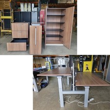 Double Sit Stand Desk Back-to-Back Steelcase Electric Height Adjustable. BIG SET