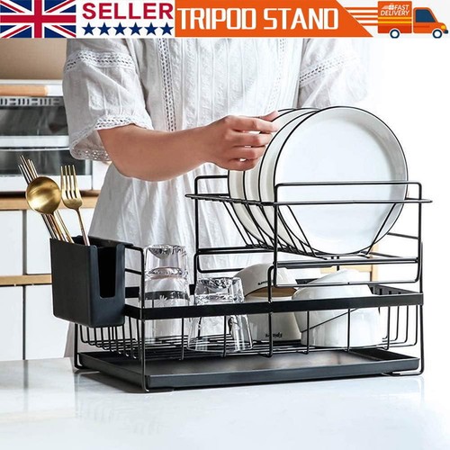Black large dish drainer - drainer, rack