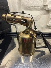 Burmos Vintage Brass Paraffin Blow Lamp Torch, British Made