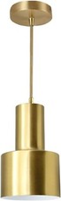 Brass Small Hanging Light, Gold Cast Iron Lampshade Ceiling Pendant Light Hangng