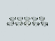 10 IKEA Clear Glass Round Candle TEA LIGHT HOLDERS Party/Wedding Table Decor