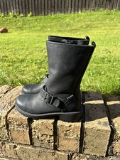 New Ecco Girls Goretex Black Leather Boots UK11-11.5 EU29
