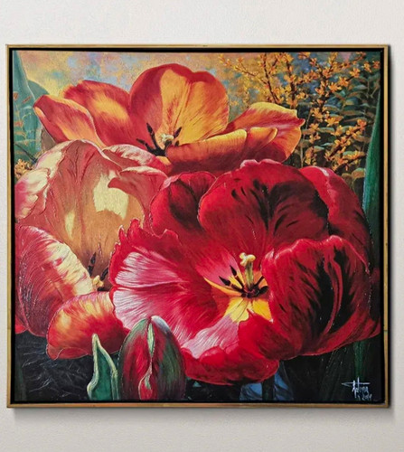 Large oil painting 100cm - large,