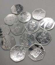JOBLOT X 13 - 50p coin Fifty Pence,Olympics & More Circulated see photos (c100)