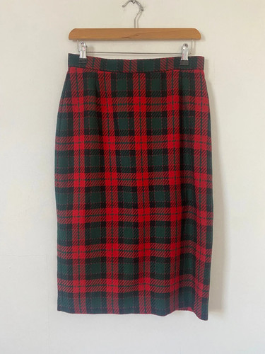 Vintage skirt red green - vintage, 14
