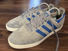 Adidas Busenitz ADV Shoes Grey Suede Blue Trainers 2015 Uk Size 9