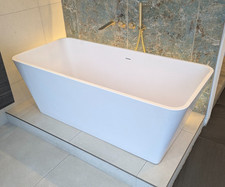 Ex-Display - StoneKAST Quadratto Freestanding Stone Resin Bath 1800 x 920mm