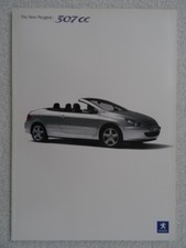 Peugeot 307CC brochure 2003 - 2 litre -  138bhp & 180bhp models. 63 pages.