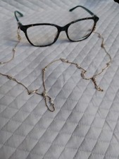 zara gold pearl chain glasses strap