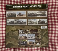 2021 ROYAL MAIL PRESENTATION PACK BRITISH ARMY VEHICLES INCLUDING THE MINI SHEET