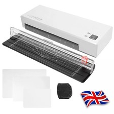 A4 Laminator Machine A4 A5 A6 with 300 Laminating Pouches for Document Photos B