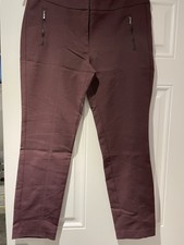 Ladies Capri trousers. Dark burgundy. Size 12. Next. New Without Tags