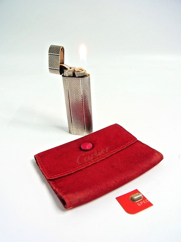 Working cartier gas lighter - working,