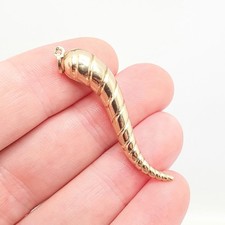 Vintage 9ct 9k Gold Horn of Life Pendant Necklace Charm Horn of Plenty Unicorn