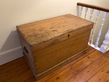 Victorian Pine Trunk. Large