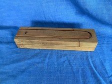 Vintage Wooden Children’s Pencil Case / Box Slide Out Lid, 1960 s  Contents
