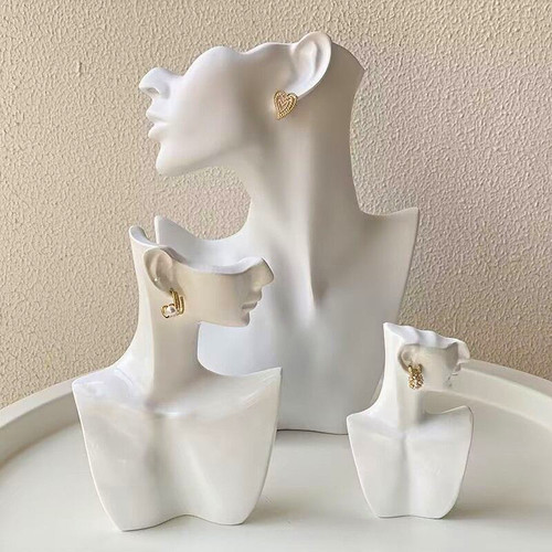 5pcs white resin jewelry - white,