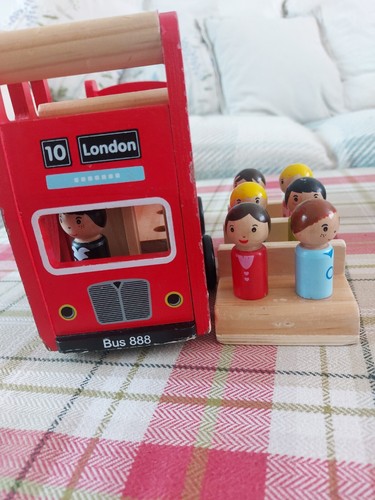 Lelin wooden london bus - bus, &