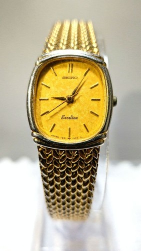 Seiko exceline 1221 5890 gold - seiko, 1221-5890